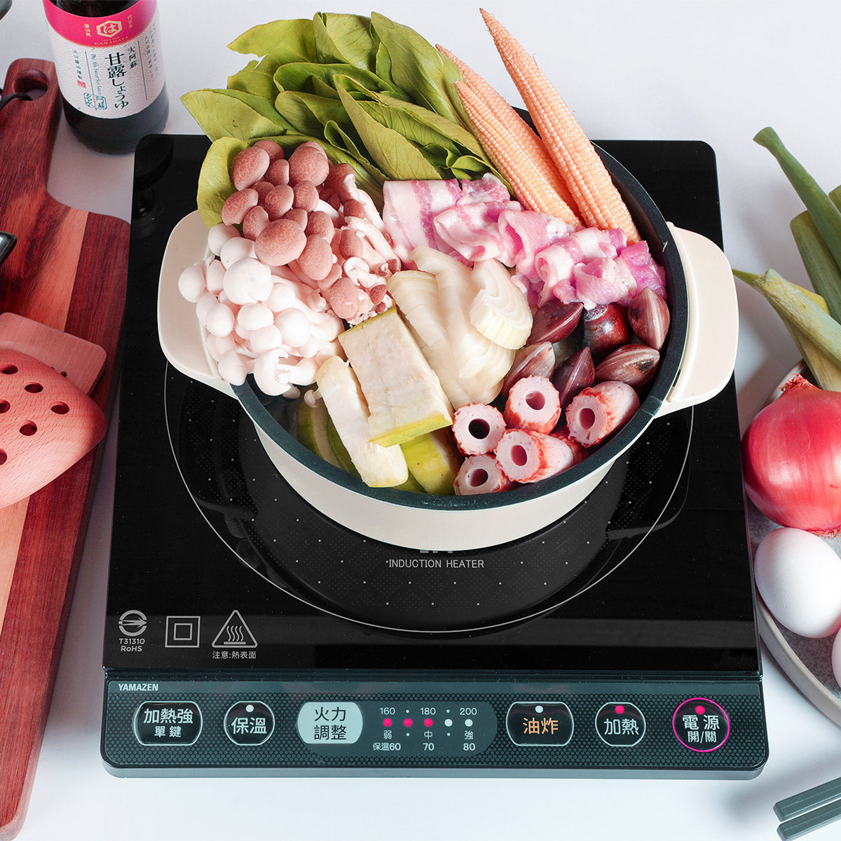 日本山善 YAMAZEN YEP-CS140TW 桌上型IH電磁爐